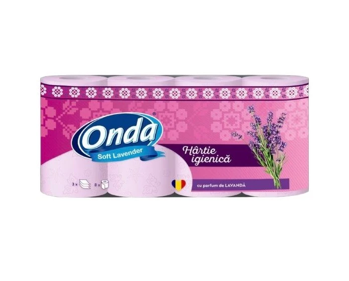Hartie igienica Onda Lavanda 3 straturi 8 role